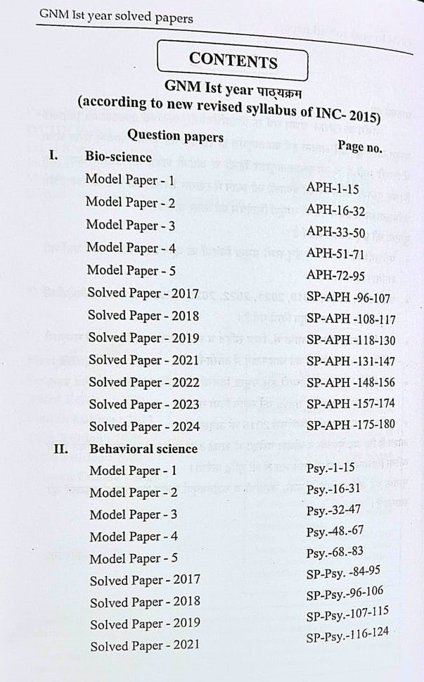 DVIIP Publication GNM 1st Year Solved Question Papers 7th Edition 2025