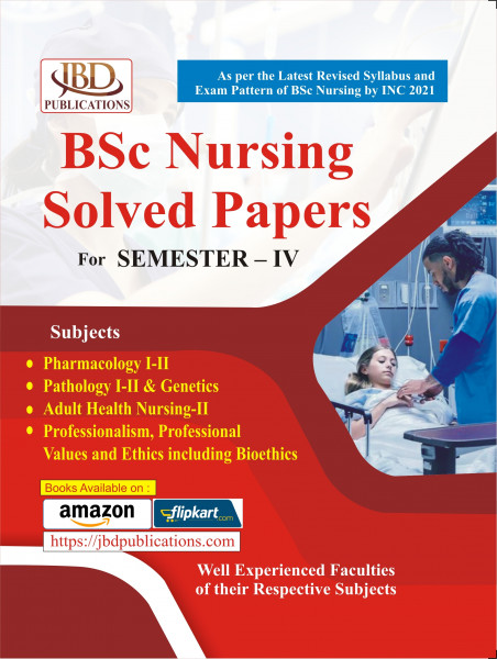 Image of JBD Publication BSc Nursing Solved Papers For 4th Fourth Semester New Edition 2025