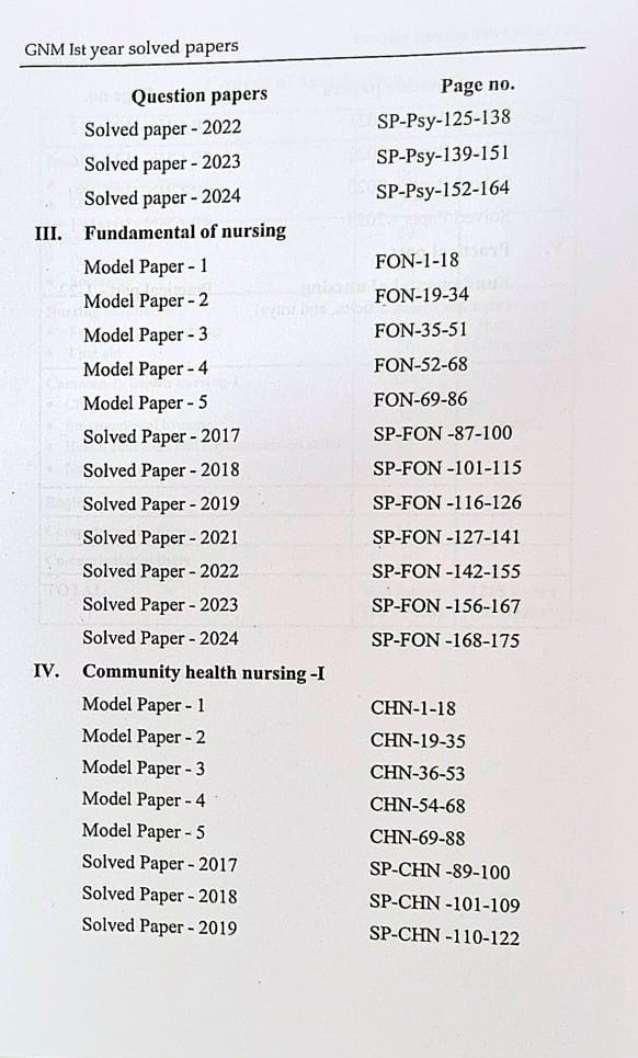 DVIIP Publication GNM 1st Year Solved Question Papers 7th Edition 2025