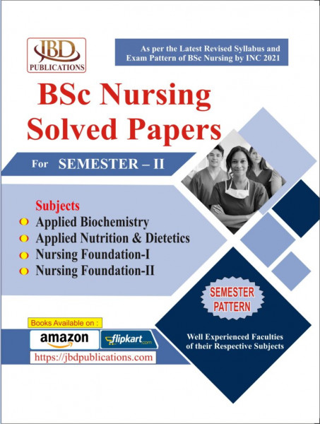 Image of JBD Publication BSc Nursing Solved Papers For 2nd Second Semester New Edition 2025