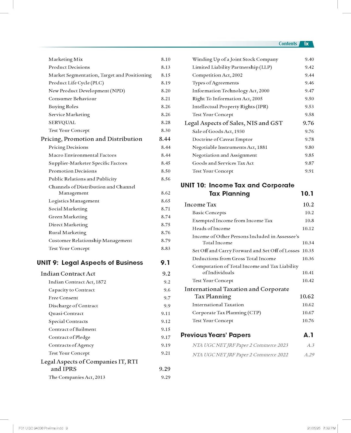 Pearson NTA UGC NET/SET/JRF Commerce Paper-2 5th Edition 2025-26 By KVS Madaan
