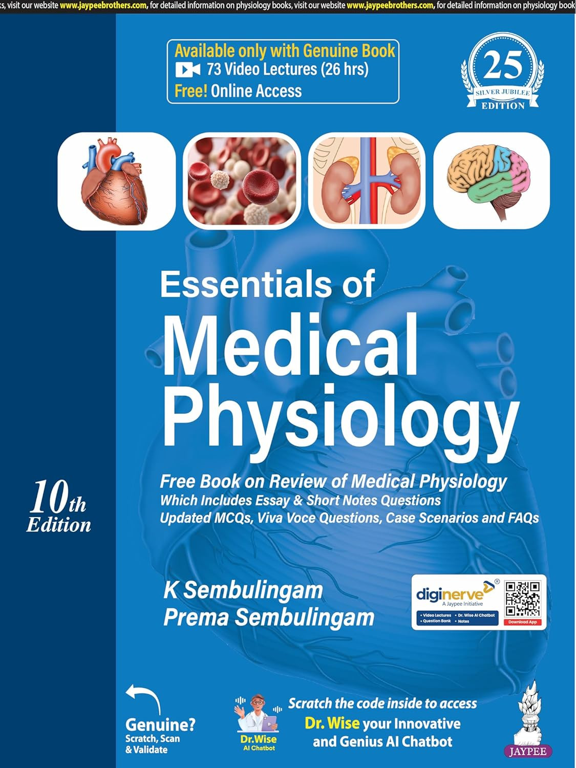 Jaypee Essentials of Medical Physiology 10th Edition By K Sembulingam Prema Sembulingam