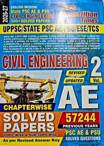 Image of Youth Competition Times Civil Engineering AE (Assistant Engineer) Chapterwise Solved Papers Volume-2 (57244+ Previous Year Solved Questions) Revised Updated Edition 2026-27