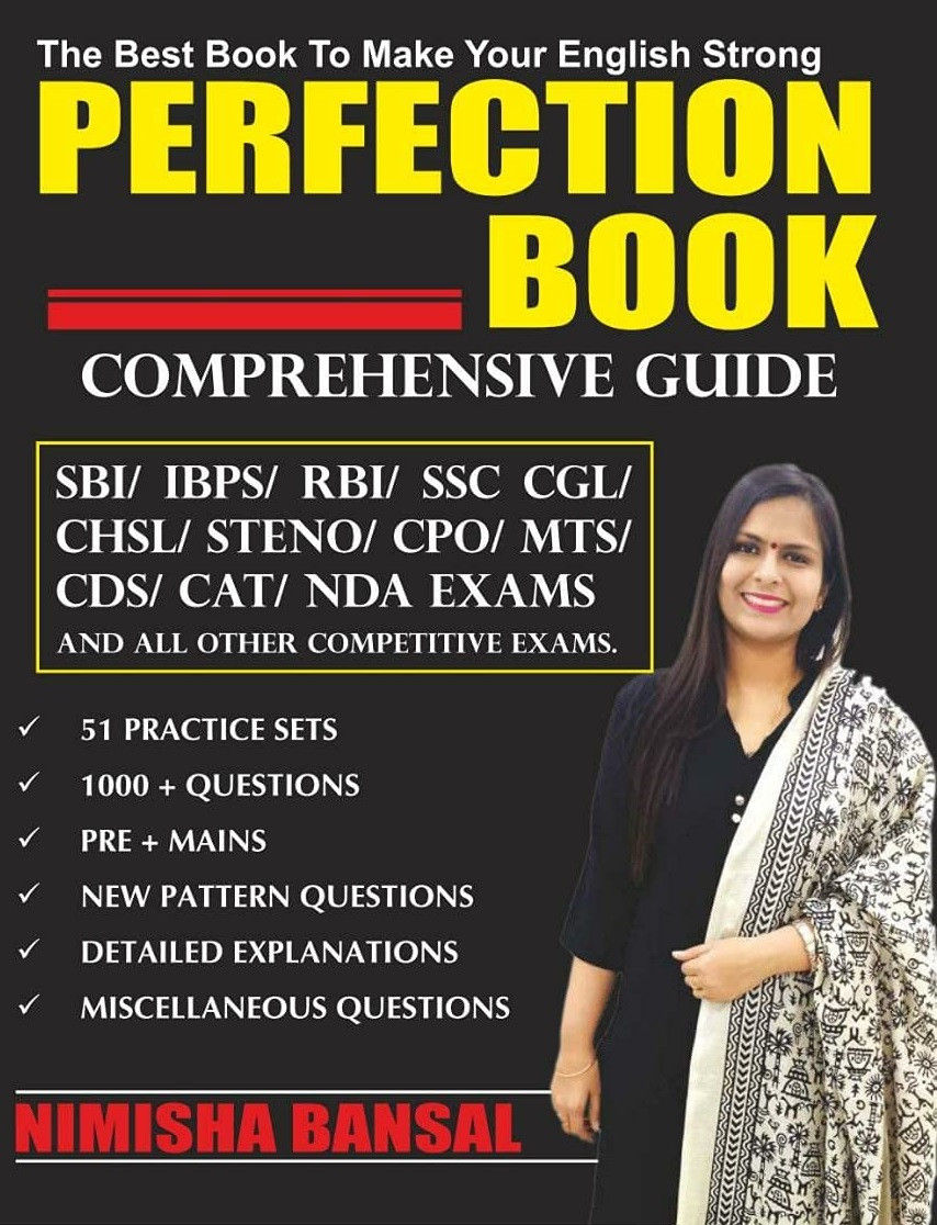 Prep Duniya Publishers Perfection Book - English with Nimisha Bansal Useful For SBI, IBPS, RBI, SSC CGL/CHSL/STENO/CPO/MTS, CDS, CAT, NDA