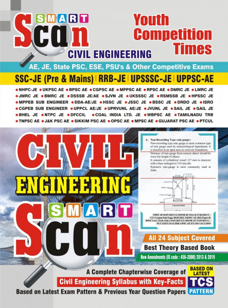 Image of Youth Competition Times Civil Engineering Study Material Book Smart Scan In English medium Based on the latest TCS Pattern