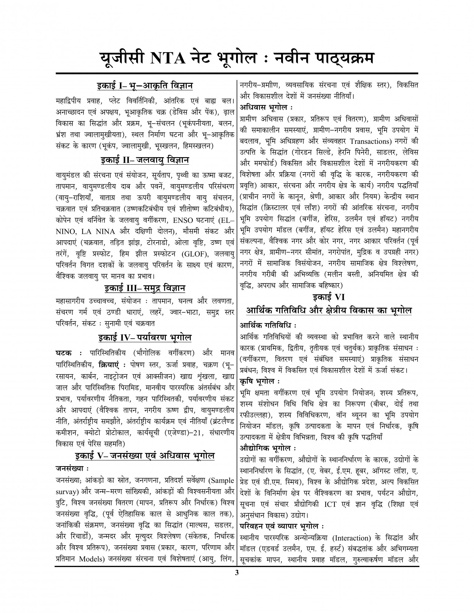 Youth Competition Times NTA / UGC -NET / JRF Bhugol / Geography Previous Year Solved Papers 2025-26