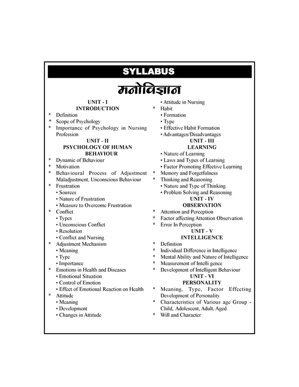 Jain Publication Manovigyan Evam Samajshastra (Psychology and Sociology for Nurses) By Dr Preeti Sharma, Vinod Gupta