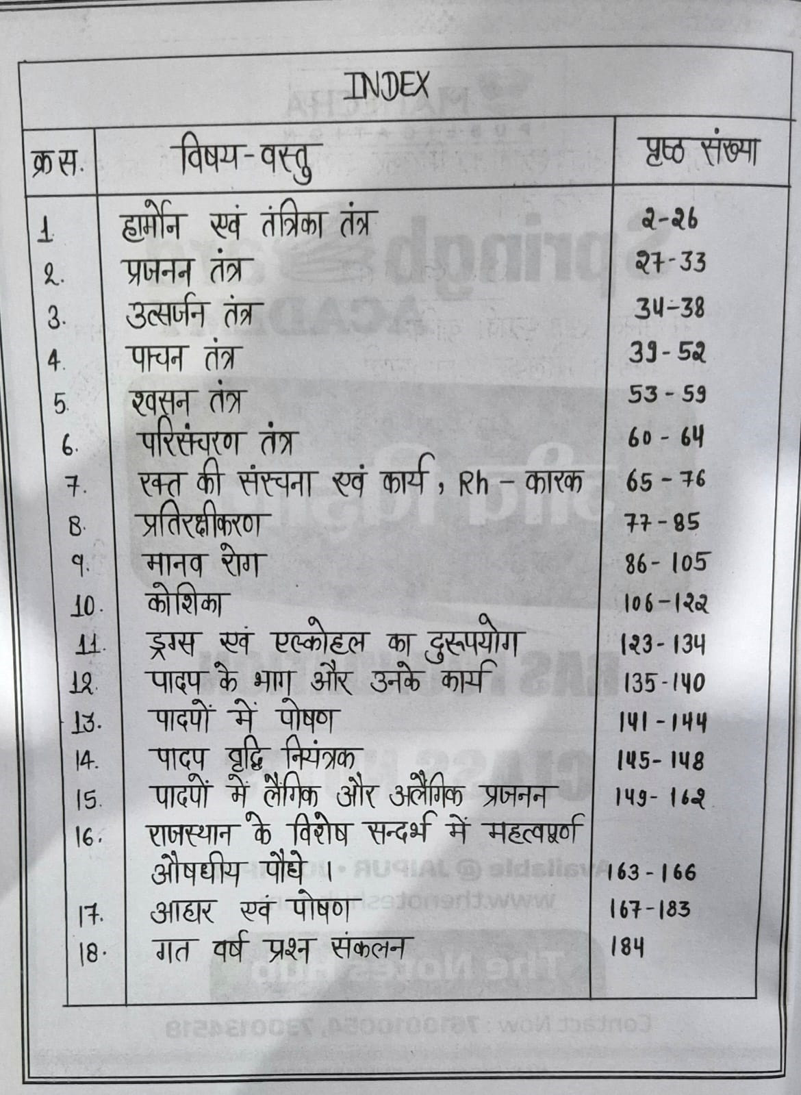 Mahecha SpringBoard RAS Foundation Biology (Jeev Vigyan) New Edition December 2025