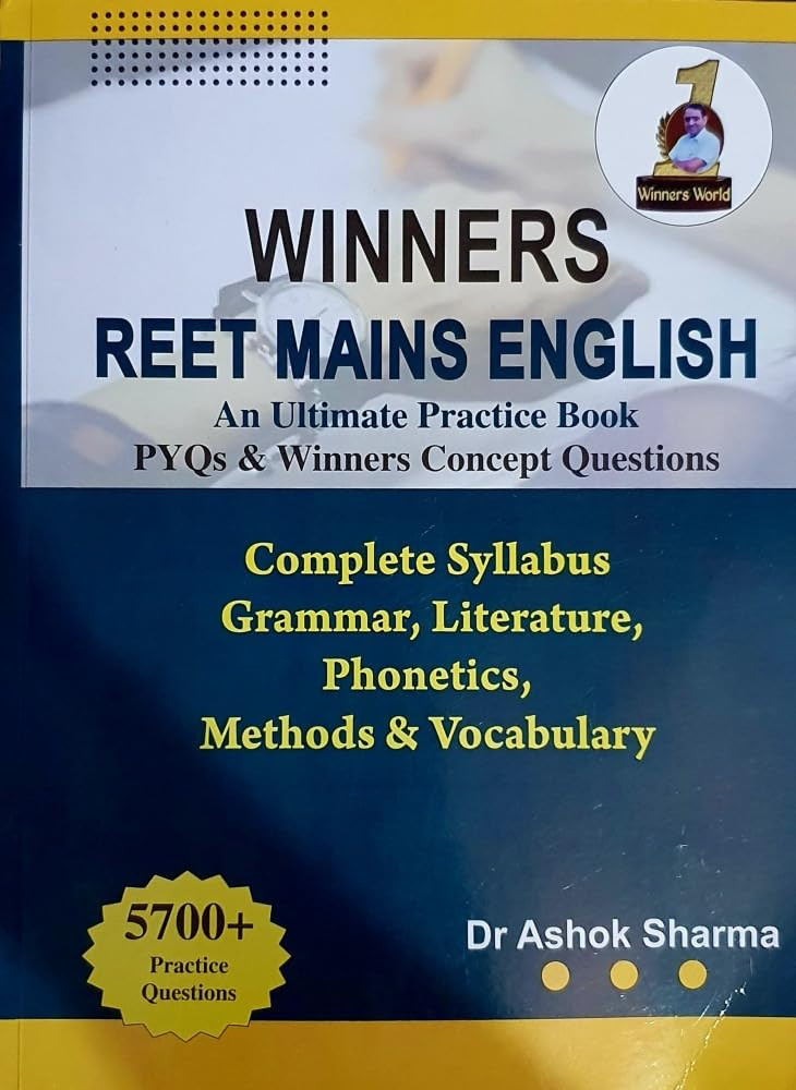Winners REET Mains 3rd Grade English book By Dr Ashok Sharma 5700+ Previous Year Questions (PYQs)