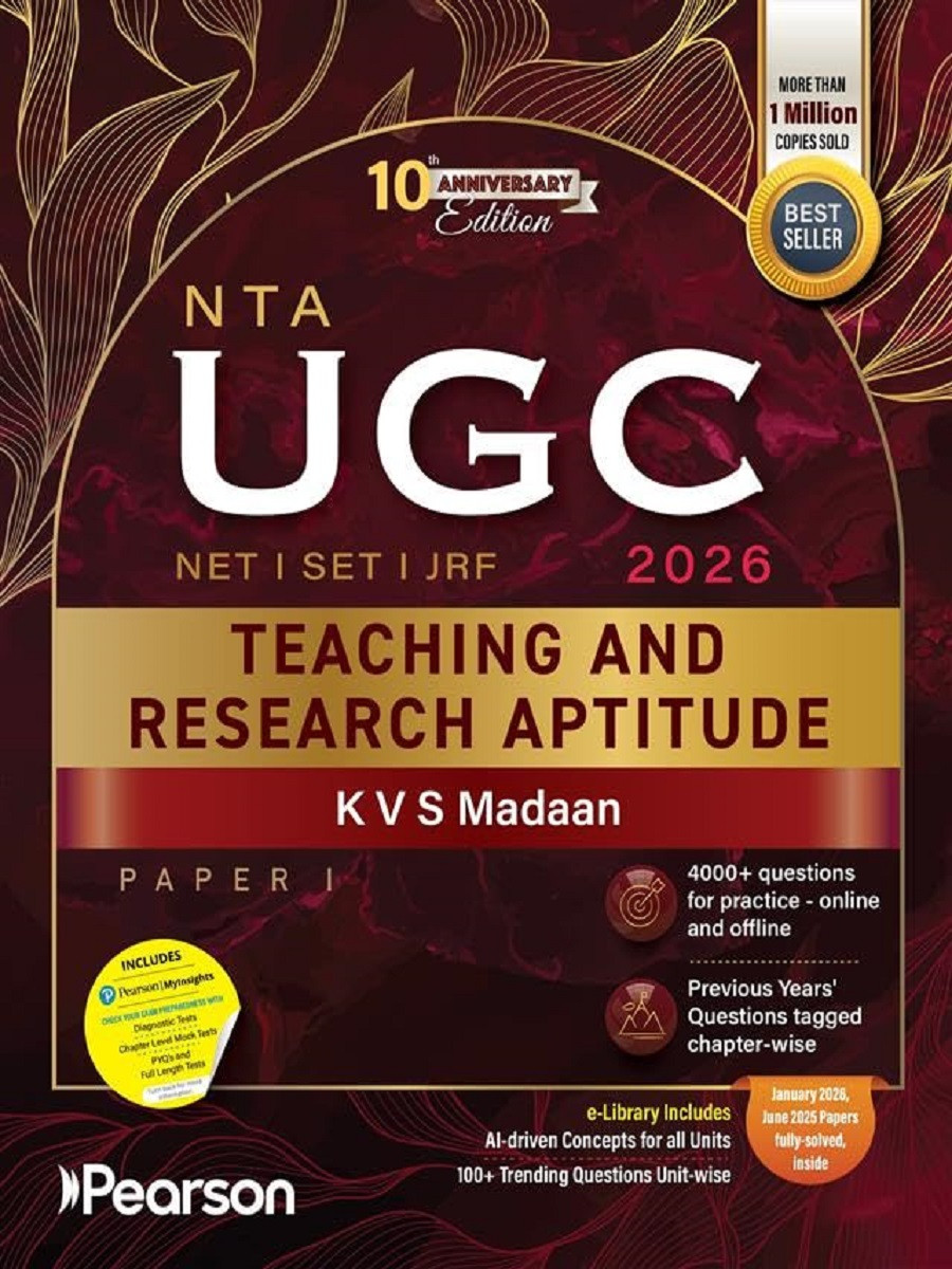 Pearson NTA UGC NET/SET/JRF 2026 Teaching and Research Aptitude Paper-1 By KVS Madaan 10th Anniversary Edition 2026