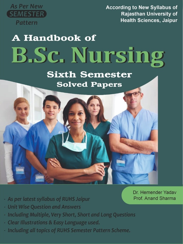 Dewan A Handbook of BSc Nursing Sixth Semester Solved Papers New Edition 2027 By Dr Hemender Yadav and Prof Anand Sharma