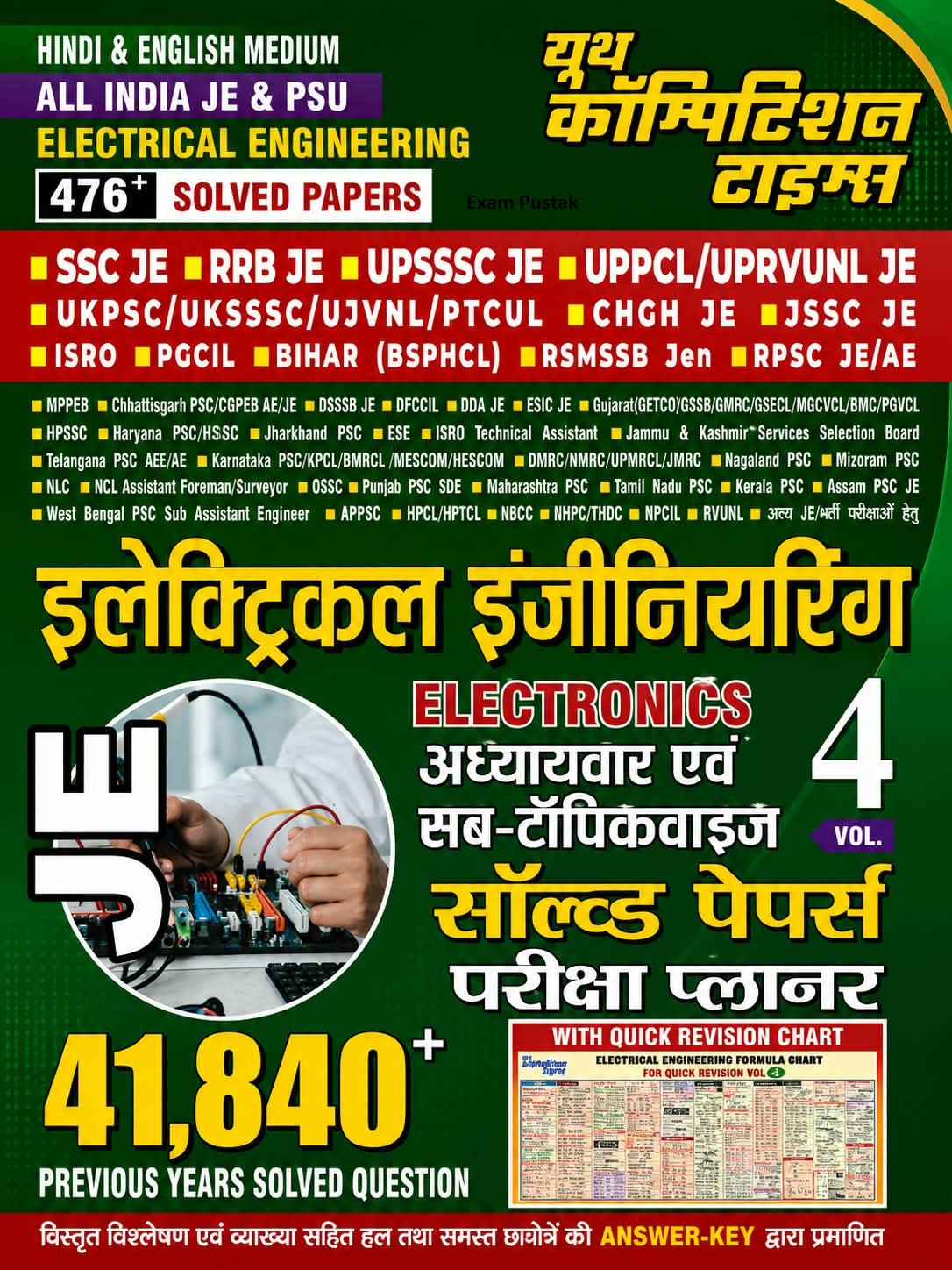 Youth Competition Times Junior Engineer (JE) Electrical Engineering Volume-4 Solved Papers Exam Planner 476+ Solved Papers 41840+ Previous Years Solved Questions New Edition 2026-27