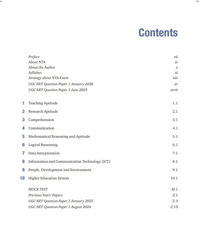 Pearson NTA UGC NET/SET/JRF 2026 Teaching and Research Aptitude Paper-1 By KVS Madaan 10th Anniversary Edition 2026