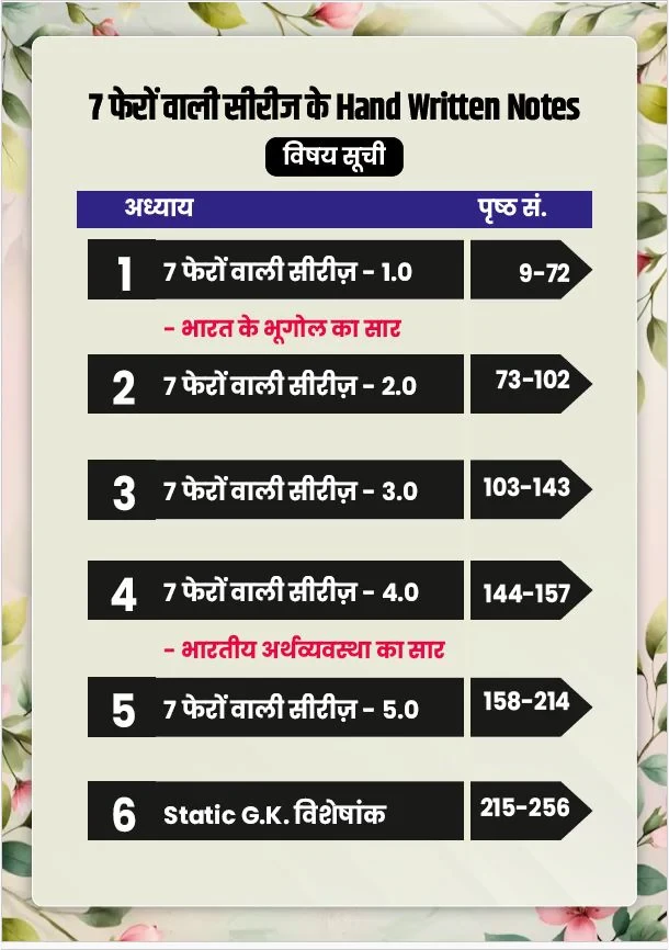Utkarsh Classes 7 Pheron Waali Series Hand Written Notes with Free Rasagulla Book By Kumar Gaurav Sir