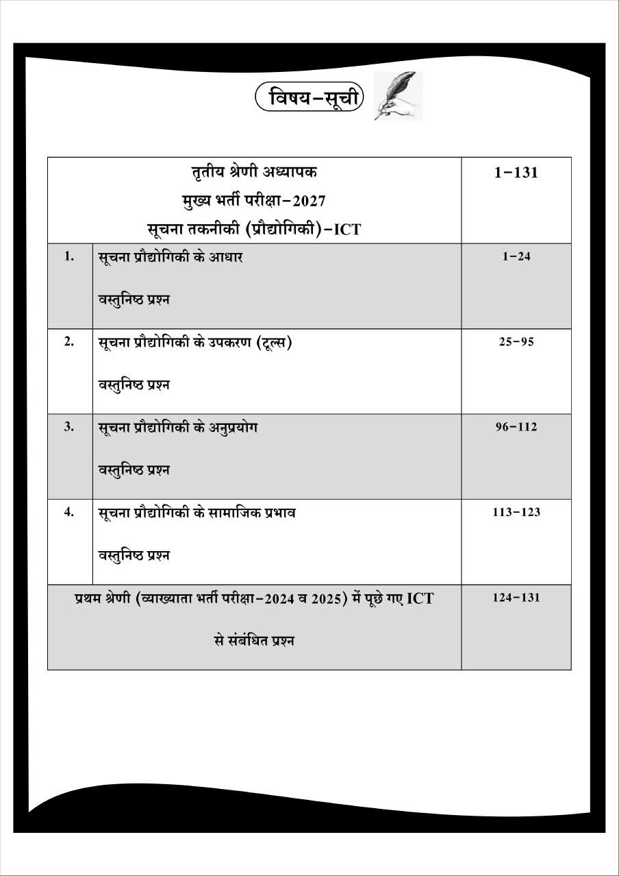 Dhindhwal Third Grade REET Mains Level-1 and Level-2 Suchna Takniki (ICT) Theory, MCQ + PYQ 555+ Questions New Edition September 2026 By Dr Mangal Yadav