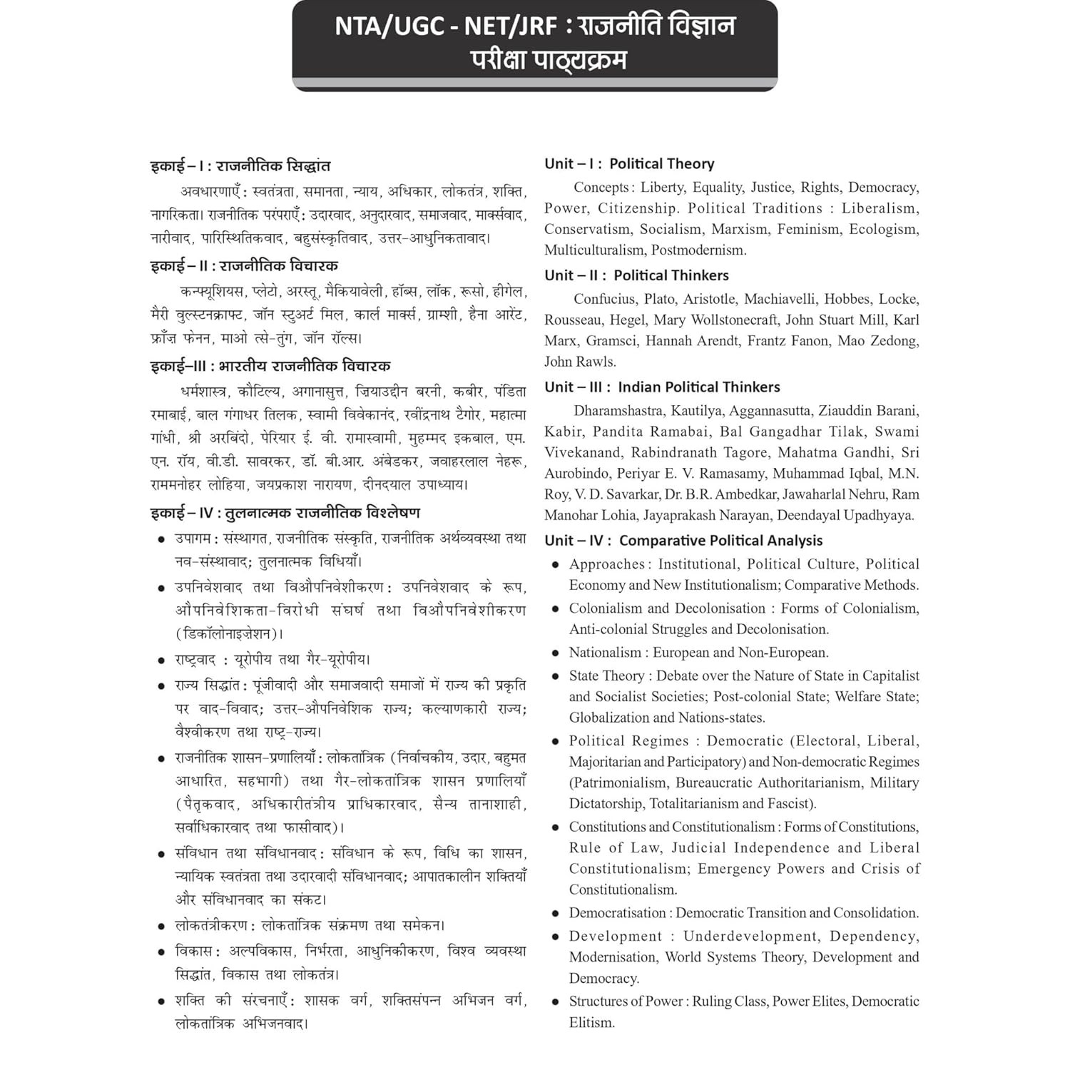 Drishti UGC NET JRF Rajniti Vigyan (Political Science) Paper 2, 2nd Edition 2025
