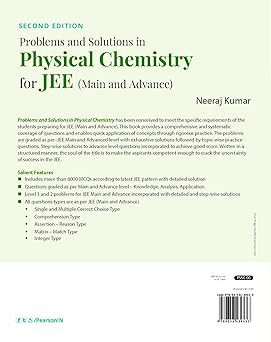 Pearson Problems and Solutions in Physical Chemistry for JEE (Main and Advanced) 2nd Second Edition By Neeraj Kumar