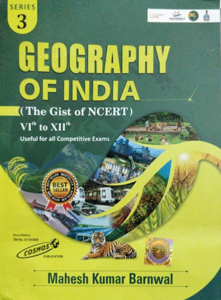 Image of Cosmos Series 3 Geography of India (The Gist of NCERT) English medium By Mahesh Kumar Barnwal and Kunal Verma New Edition 2025
