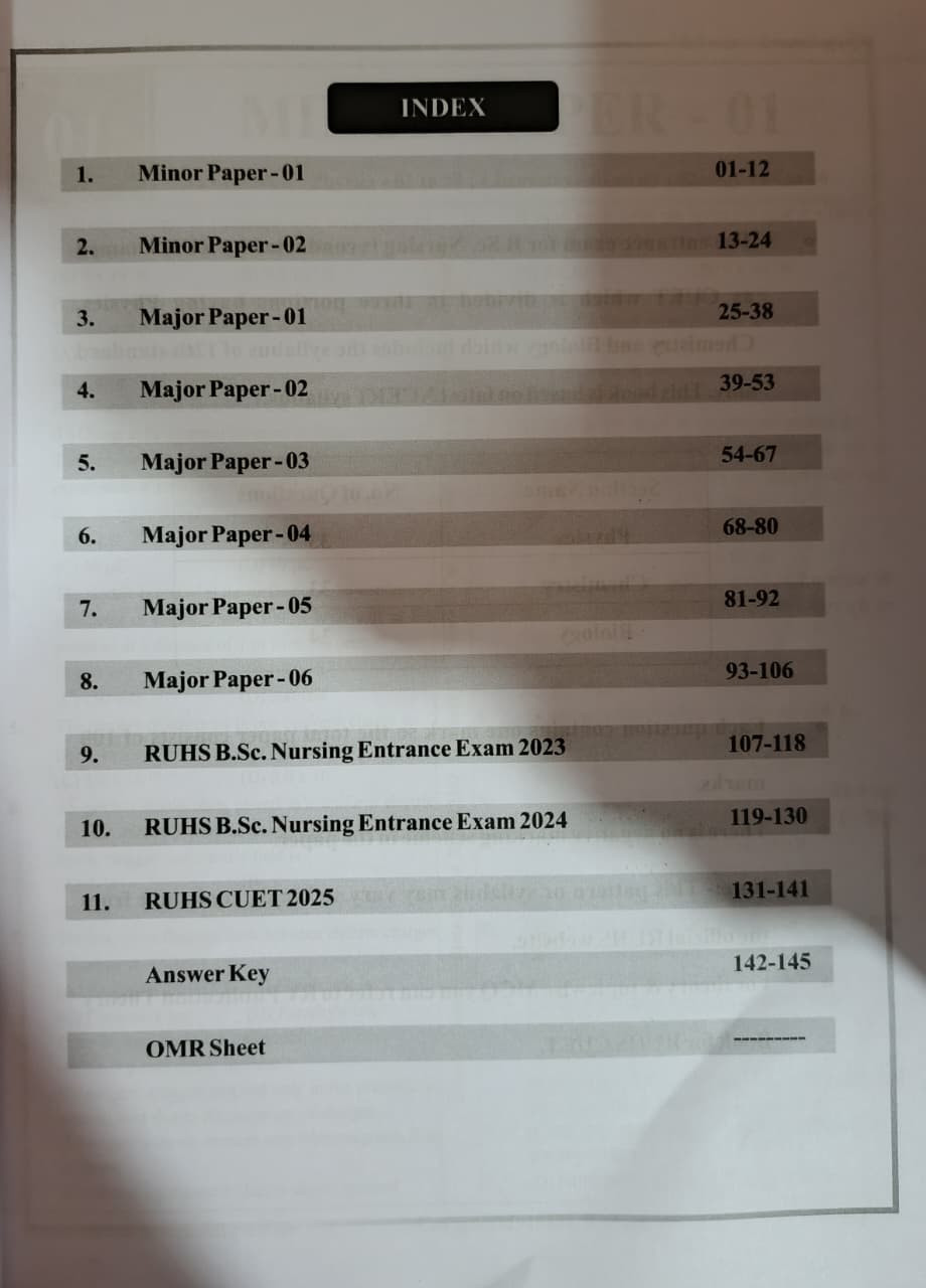 RV Publication RUHS BSc Nursing Entrance Exam 2026 11 Practice Paper 1100 MCQ By Mr Rajendra Kumar