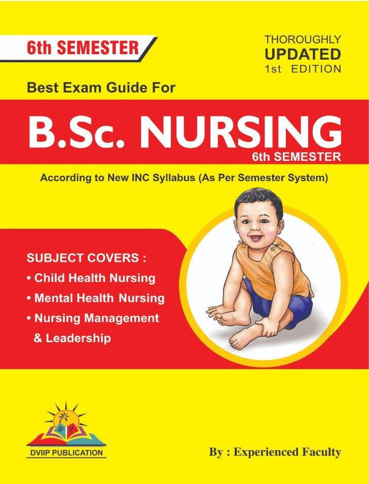 DVIIP Publication Best Exam Guide for BSc Nursing Sixth Semester New Edition 2026 According to New Syllabus Of RUHS