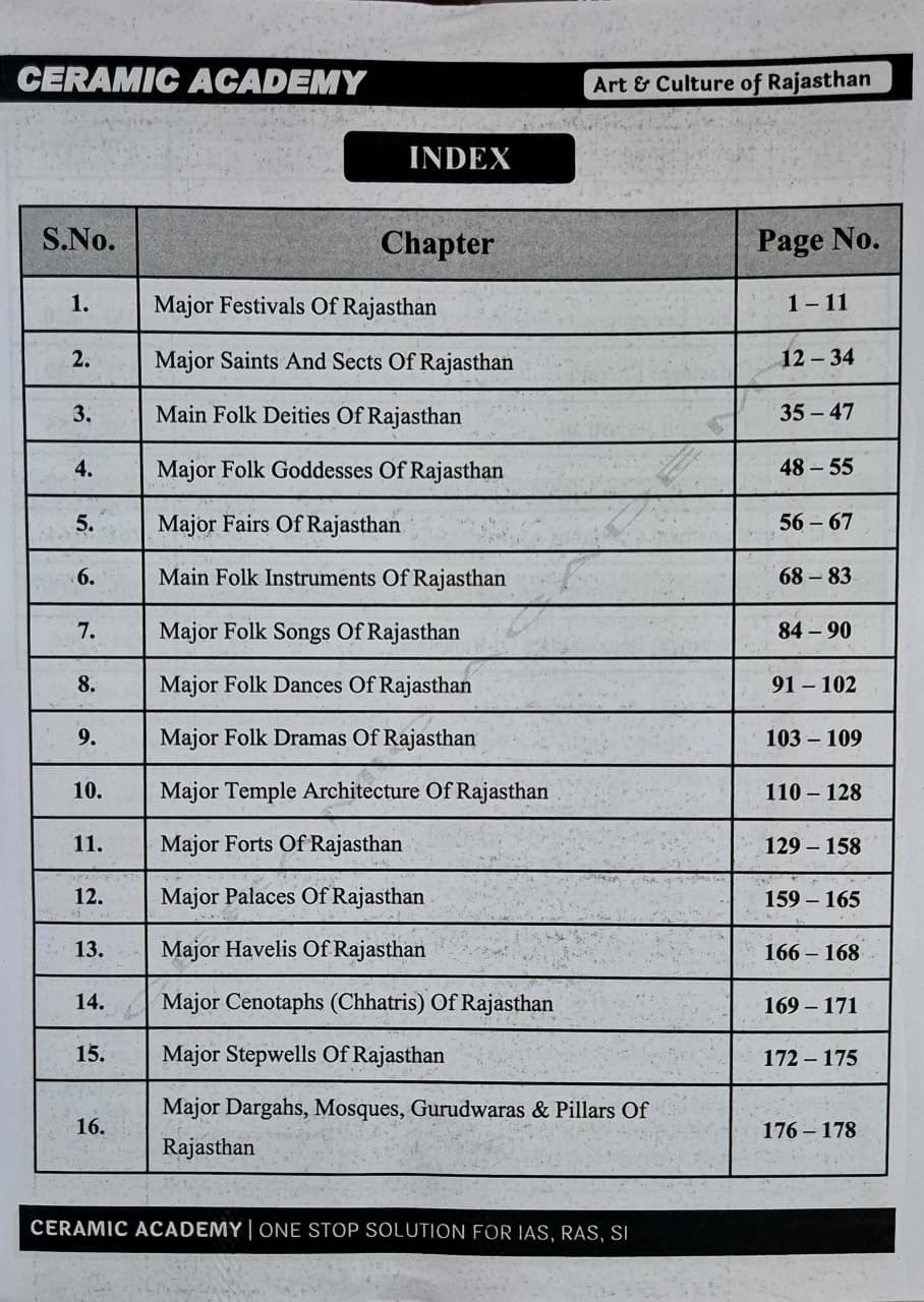 Ceramic Academy Rajasthan Art And Culture English Medium New Edition December 2025 By Vikas Gupta Sir and Ranjeet Choudhary Sir