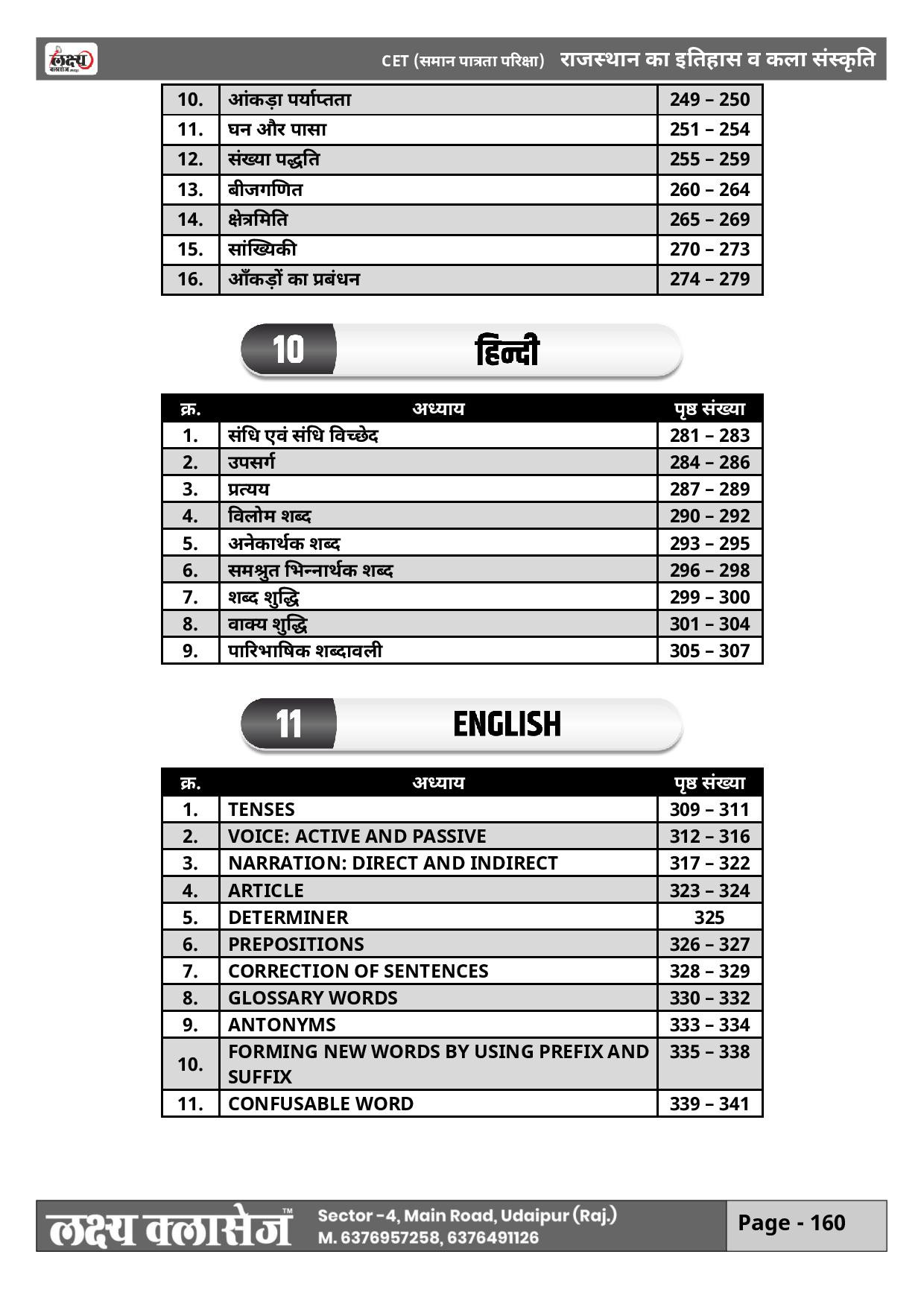 Lakshya Classes RPSC 1st First Grade Paper 1 Objective GK 6666+ By Anand Agarwal