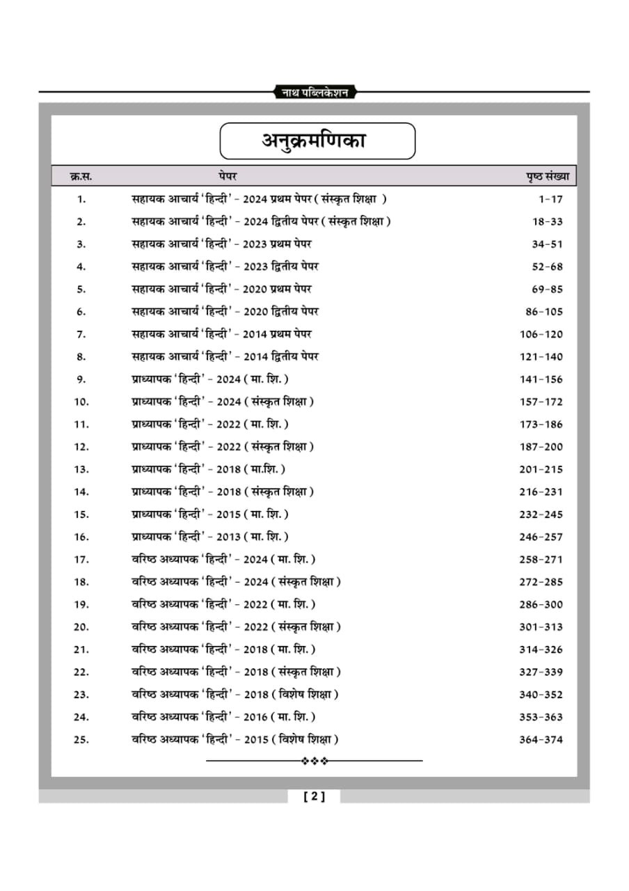 Nath Hindi Sahitya Prashn Bank PYQ (Hindi Literature Question Bank PYQ) New Edition 2026 By Vikash Chaudhary Useful for Assistant Professor, School Lecturer, Senior Teacher, NET-JRF, DSSSB, EMRS exams