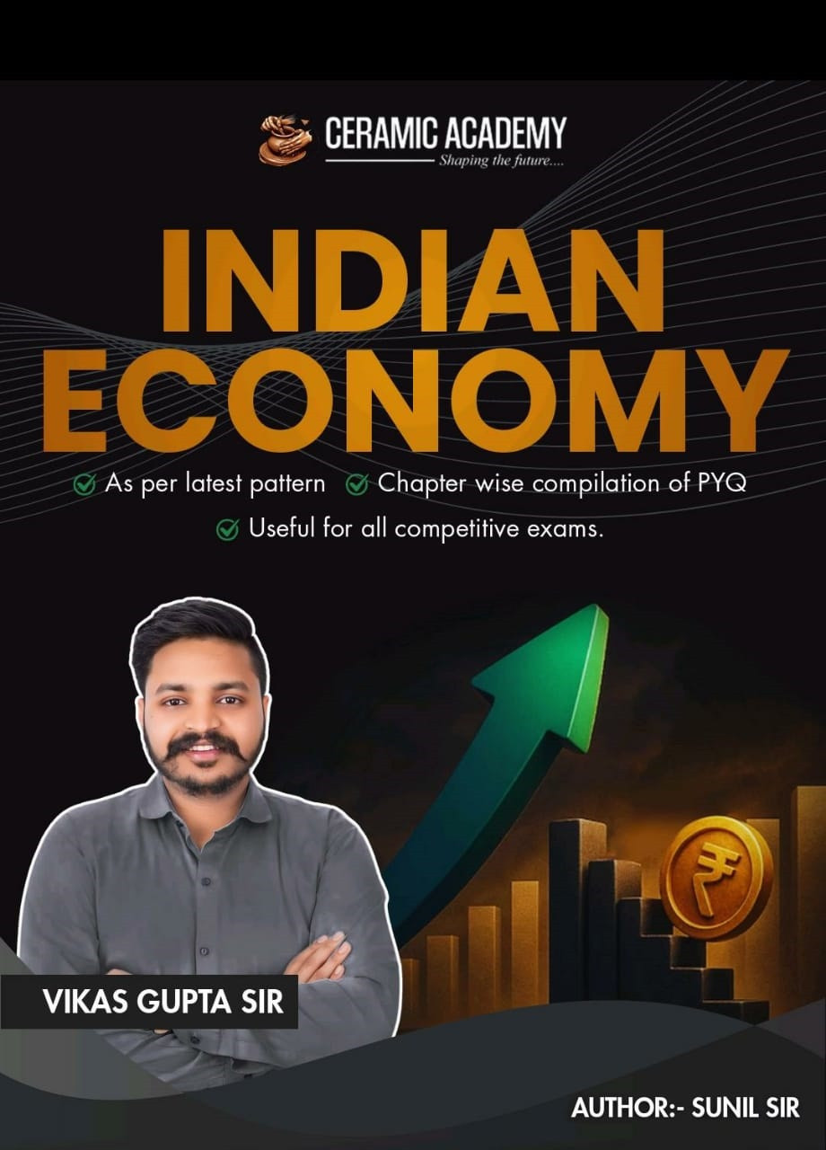 Ceramic Academy Indian Economy English Medium New Edition 2026 By Sunil Sir and Vikas Gupta Sir