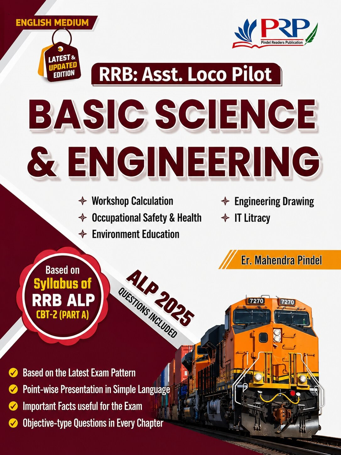 PRP RRB Assistant Loco Pilot ALP Basic Science And Engineering Latest Edition 2026 By Er Mahendra Pindel