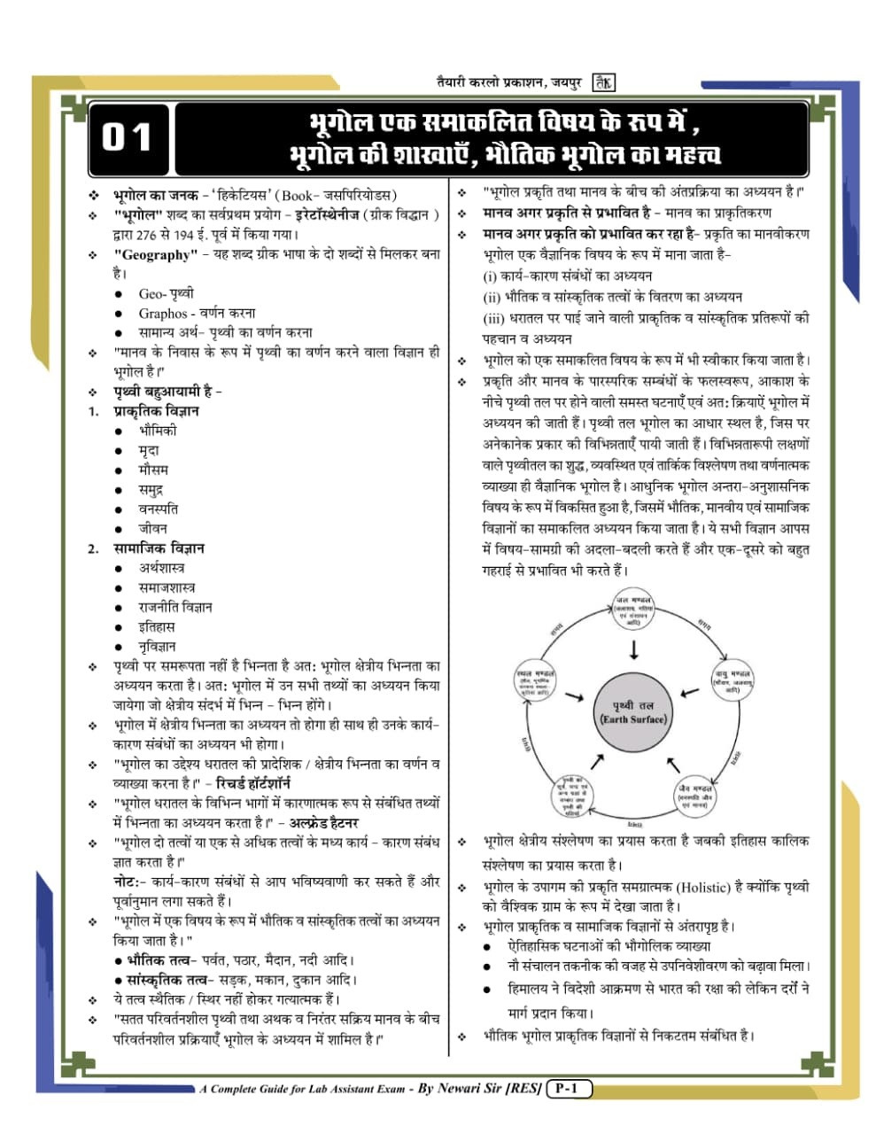 Taiyari Karlo Laboratory Assistant Geography (Part B) New Edition 2026 By Newari Sir, Vijay Sir, Ashu Sir