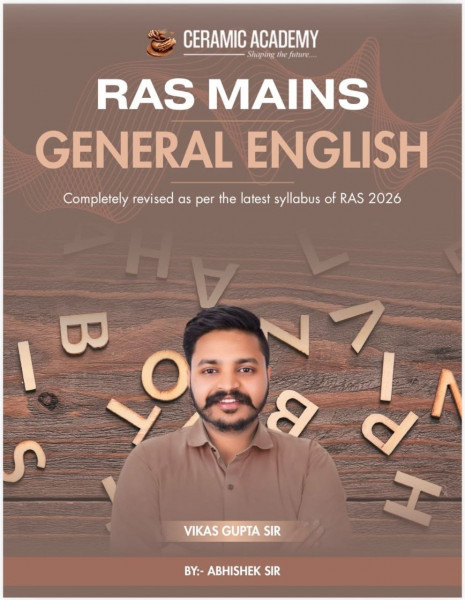 Image of Ceramic Academy RAS Mains General English New Edition Aug 2026 By Abhishek Sir, Vikas Gupta Sir