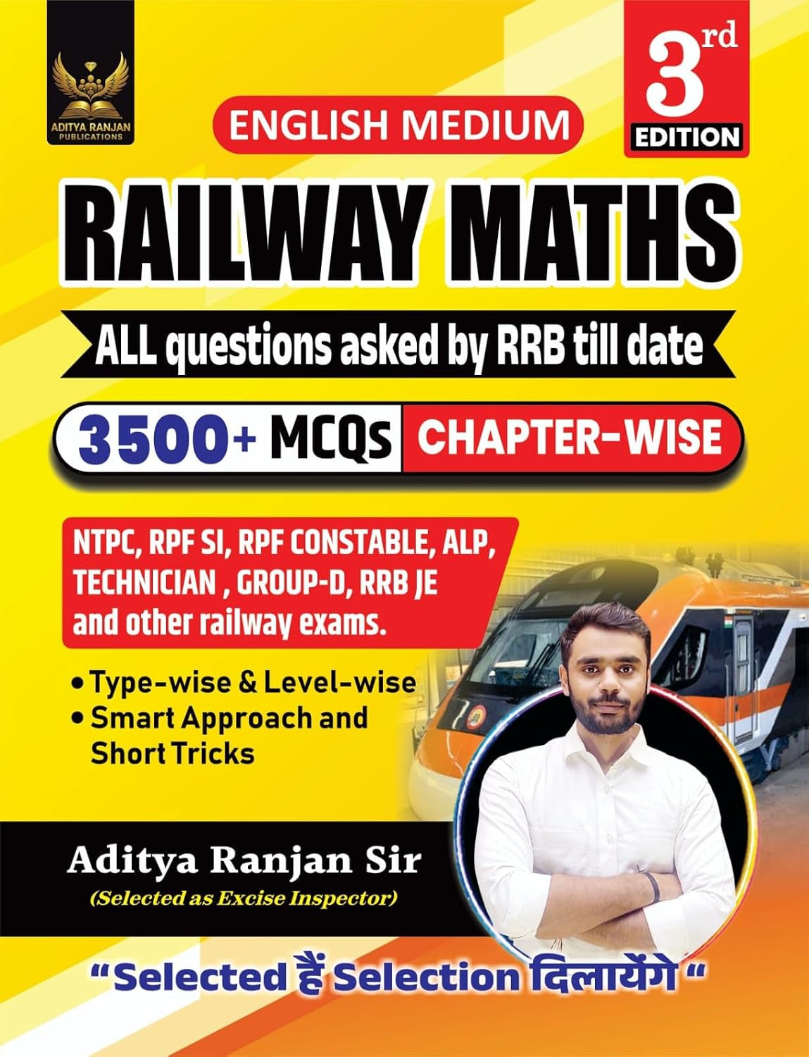 Aditya Ranjan Railway Maths 3500+ MCQs English Medium 3rd Edition 2026