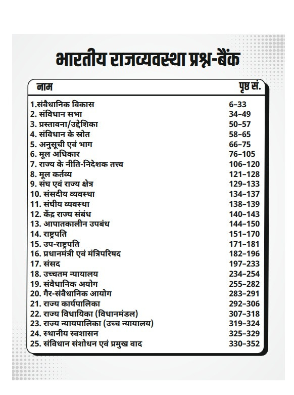 Utkarsh Classes Bhartiya Samvidhan Evam Rajvyavastha Prashan Bank By Kuldeep Choudhary 2100+ Question Useful For PGT, TGT, DSSSB, KVS, NVS, SI, and Patwari