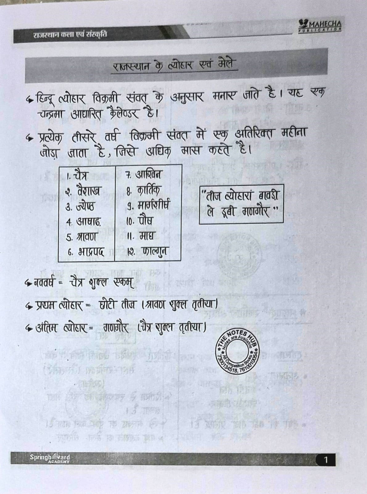 Springboard Academy RAS Pre PSI Rajasthan Kala Evam Sanskriti (Rajasthan Art and Culture) New Edition 2024 By Rajveer Singh Chalkoi