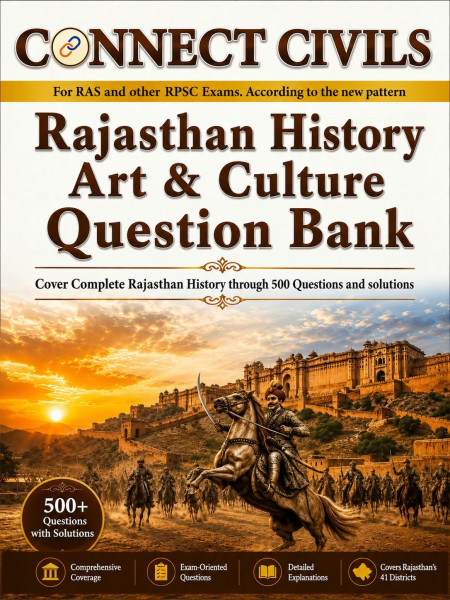 Image of Connect Civils Rajasthan History, Art Culture Question Bank English Medium New Edition August 2026