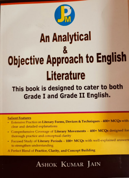 Image of JPM An Analytical &amp; Objective Approach To English Literature By Ashok Kumar Jain