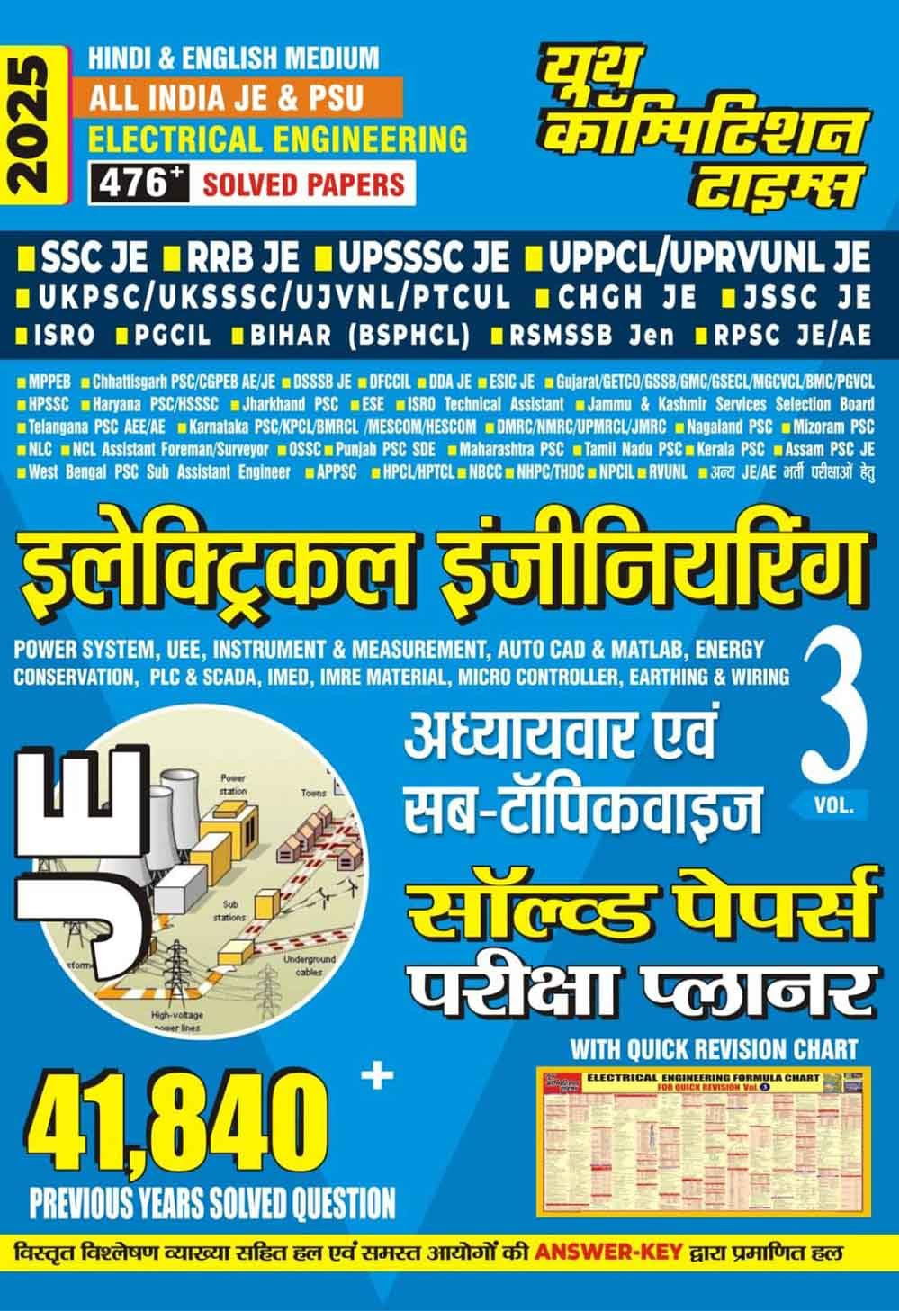 Youth Competition Times Electrical Engineering Volume 3 Chapter-wise and Sub-topic-wise Solved Papers Exam Planner 476+ Solved Papers 41,840+ Previous Years Solved Questions New Edition 2025