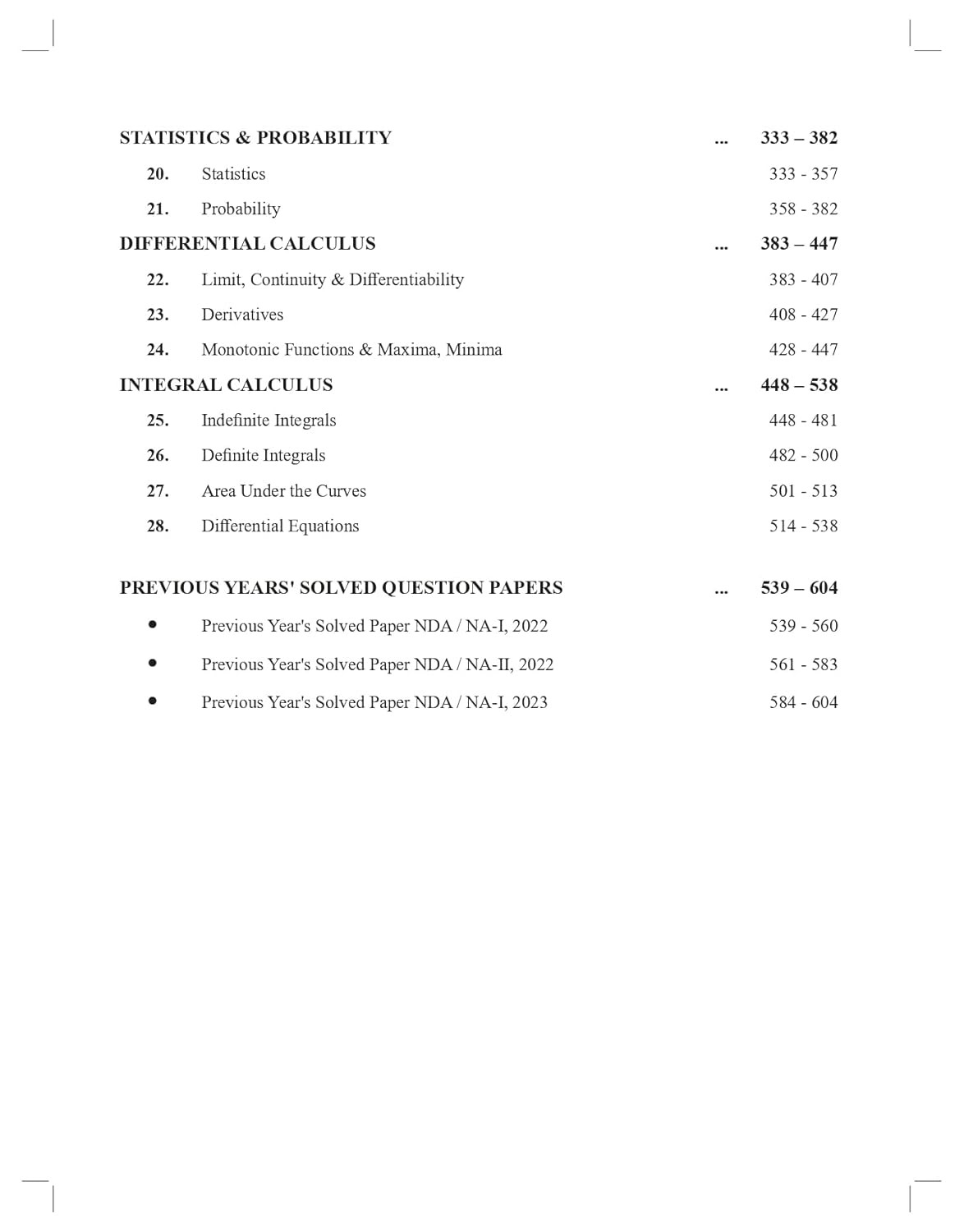 S CHAND Mathematics For NDA NA By R S AGGARWAL Includes Solved Papers In English