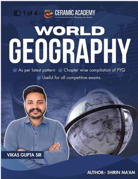 Image of Ceramic Academy World Geography English Medium New Edition 2026 By Vikas Gupta Sir and Shirin Maam