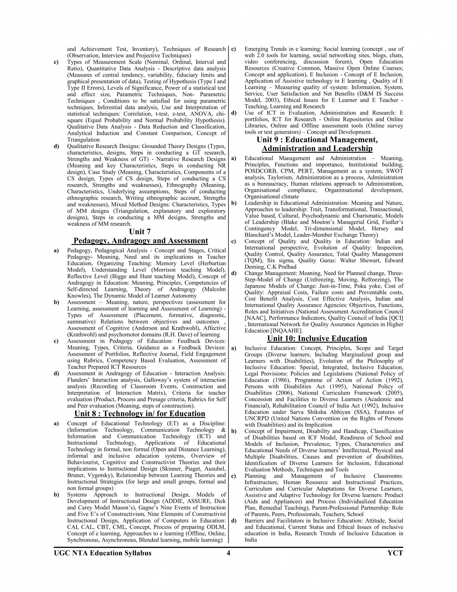 Youth Competition Times NTA / UGC -NET / JRF ShikshaSastra / Education Previous Year Solved Papers 2025-26