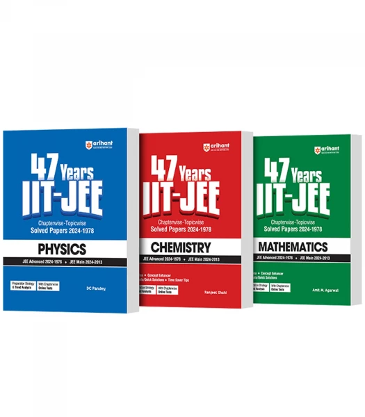 Image of Arihant 47 Years IIT-JEE | JEE Main And Advanced (1978-2024) | Chapterwise Topicwise Solved Papers | Physics, Chemistry, Mathematics | Previous year questions (PYQ) | Includes Online Tests| For 2025 Exam (English Medium) 3 Book Combo