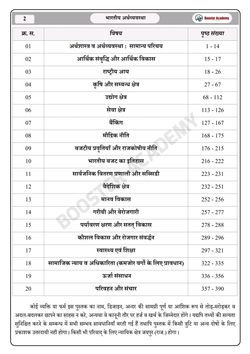 Booster Academy Indian Arthvyavastha 2026-27 (Indian economy) 3rd Edition April 2026 By Kapil Choudhary