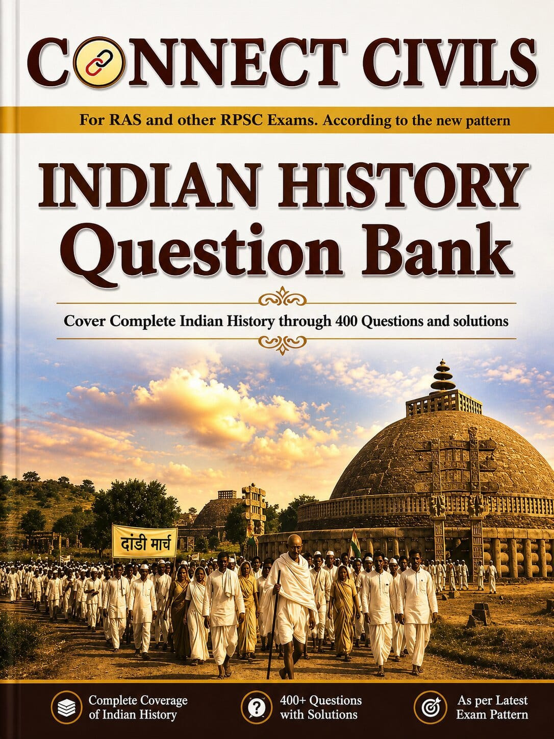 Connect Civils Indian History Question Bank English Medium New Edition Aug 2026