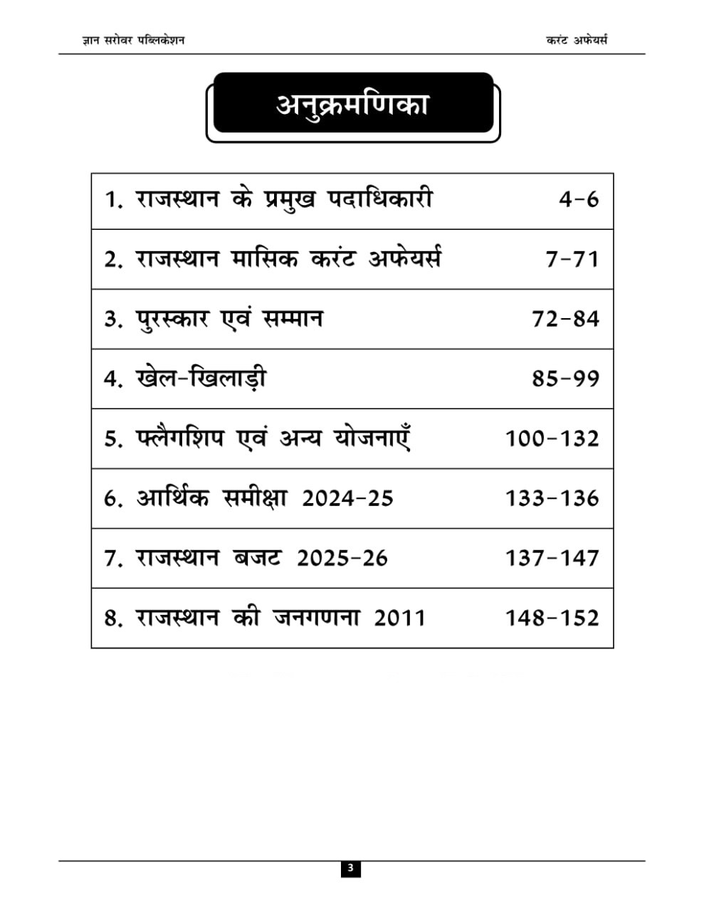 Gyan Sarovar Publication 3rd Third Grade Rajasthan Current Affairs Special Edition 1.0 up to October 2025