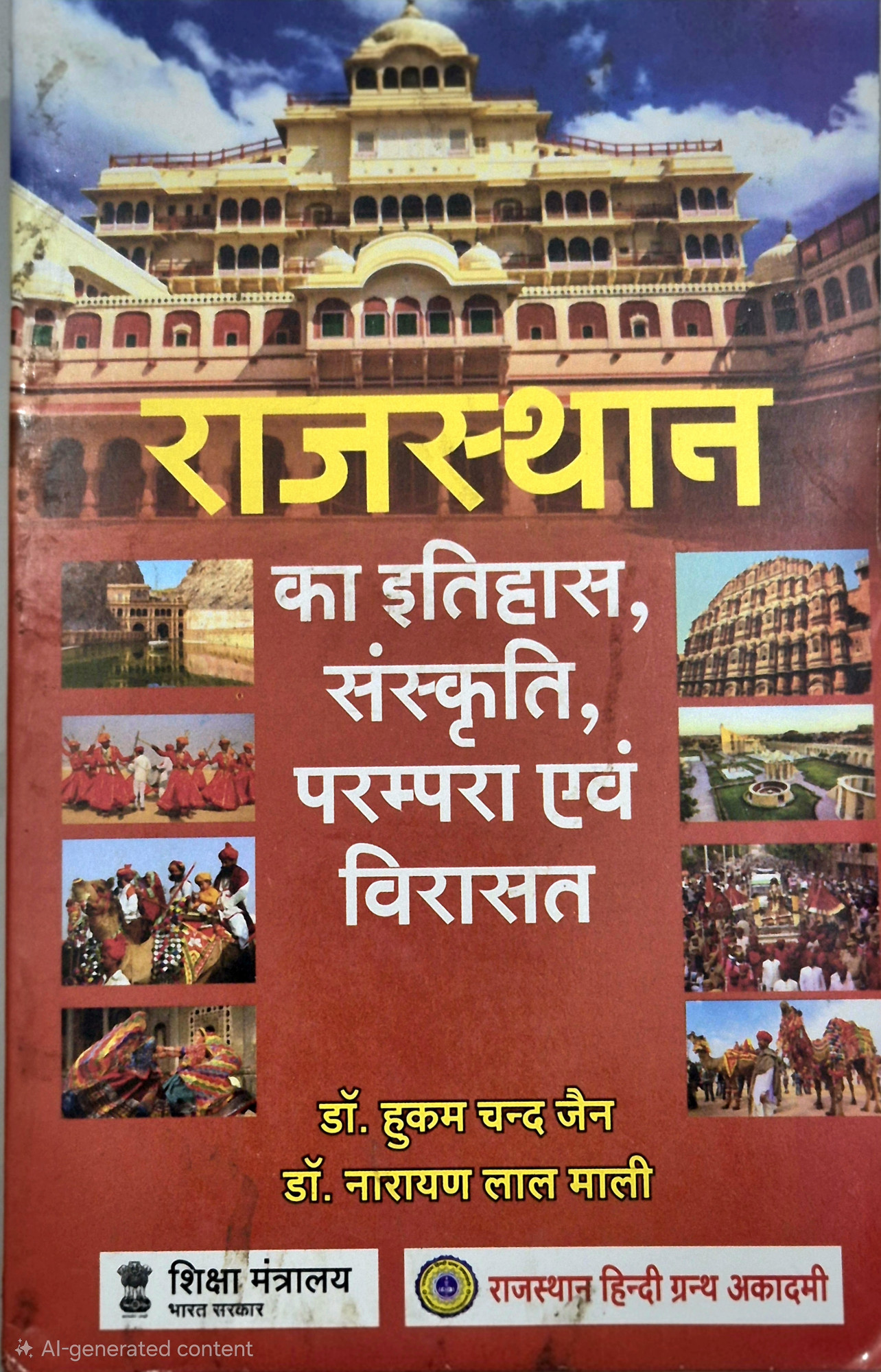 Rajasthan Hindi Granth Academy Rajasthan Ka Itihas Kala Sanskriti Parampara Evm Virasat By Hukum Chand Jain, Narayan Lal Mali