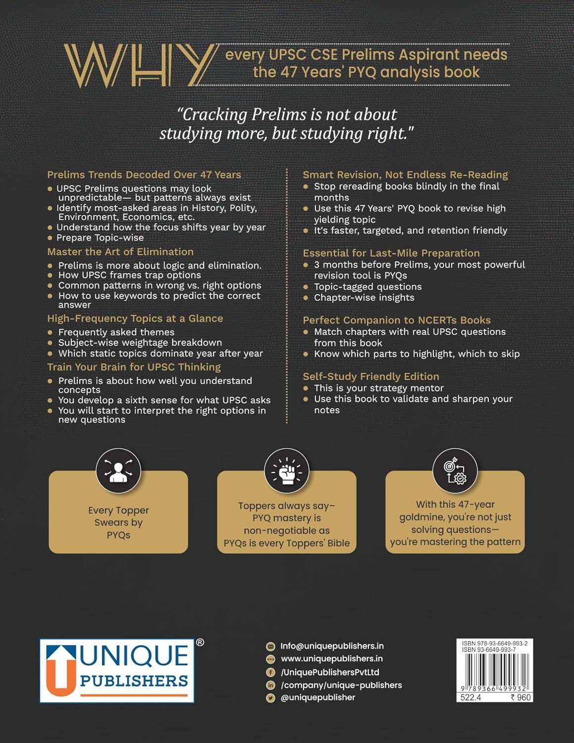 Unique Publishers 47 Years UPSC Civil Services Solved Previous Years Papers English Medium By Pavneet Singh