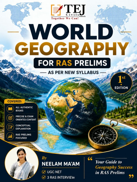 Image of Tej Civils RAS Pre World Geography English Medium By Neelam Mam New Edition August 2026