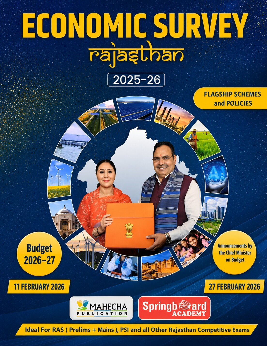 Mahecha Springboard RAS PSI Rajasthan Economic Survey 2025-26 English Medium New Edition 2026