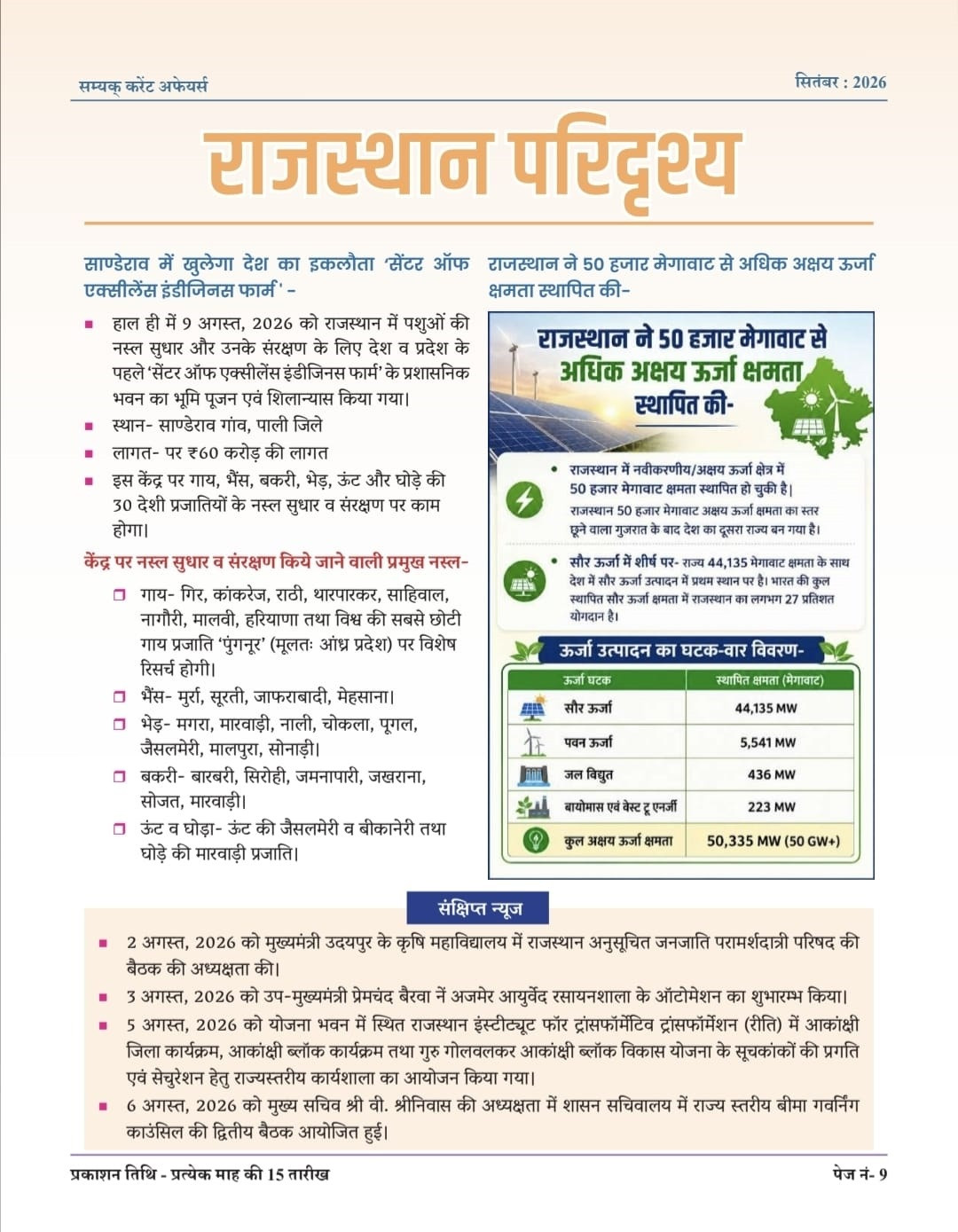 Samyak Current Affairs Monthly Magazine September 2026 (Ank-05)