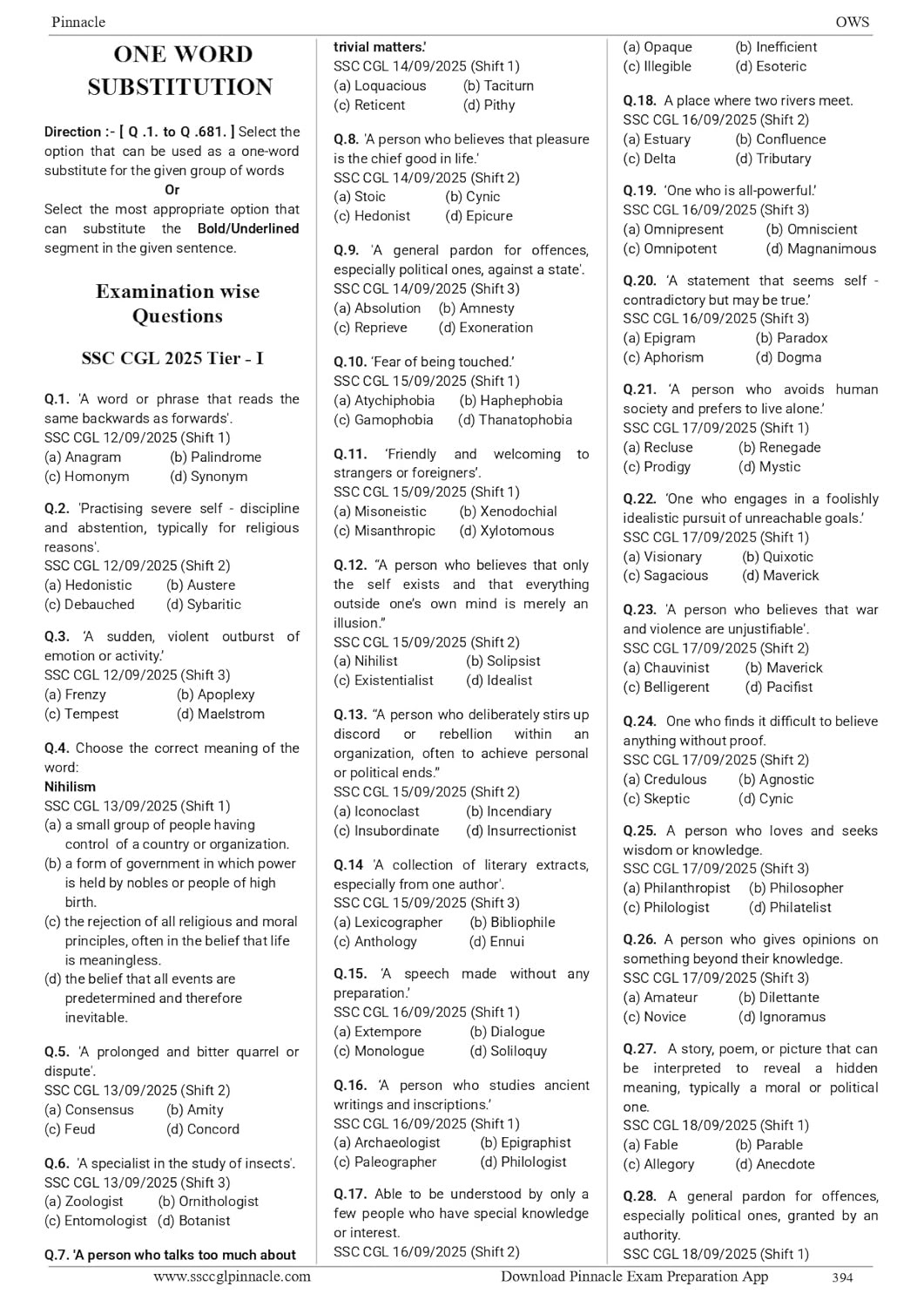 Pinnacle SSC English 7600+ ebp (Eduquity Based Pattern) Chapter wise MCQ Updated Till May 2026 English Medium 8th Edition 2026